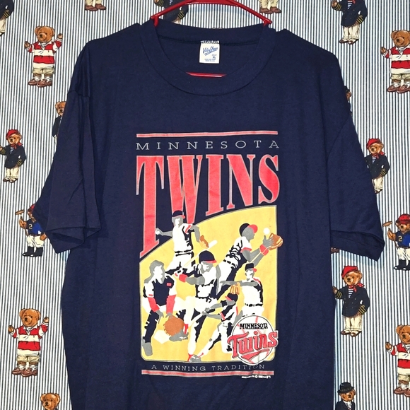 velva sheer Other - Rare Vtg Minnesota Twins Brock World Inc 1992 MLB USA made T Shirt Xl
